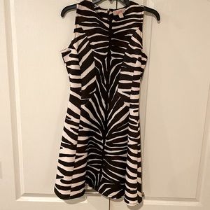 Michael Kors zebra print skater dress Size 8